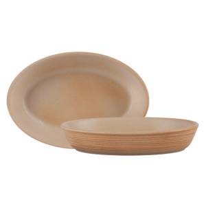 Taupe Oval Dish 21 x 14cm / 8.25" x 5.5"